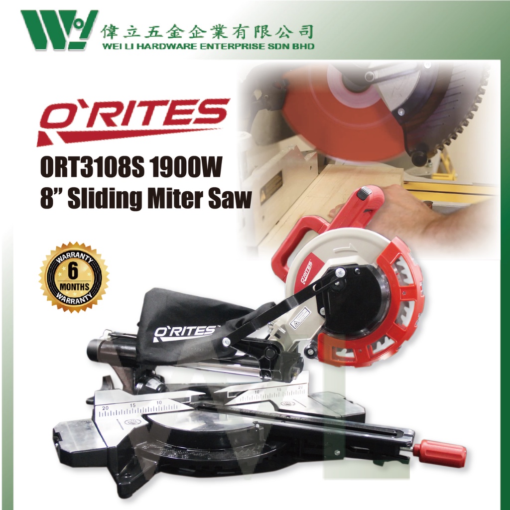 O'RITES ORT3108S 8" Sliding Miter Saw / professional mitre saw 1900W