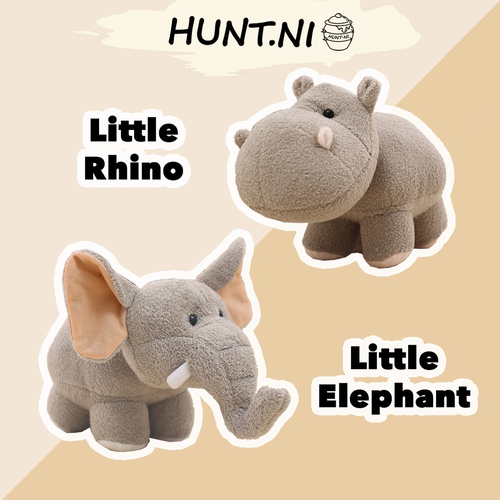 Hippo Elephant Doll Plush Toy Stuffed Dolls Baby Kid Anak Patung Gift