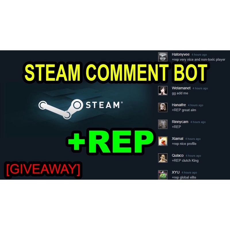 🔥SALES🔥 CSGO , DOTA , +REP Steam Profile Comment Bot +TRUST FACTOR