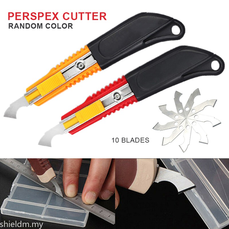 Shieldm Acrylic Plastic Sheet Perspex Cutter Hook Cutting Tool w/ 10pcs