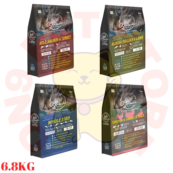 ALLANDO 6.8KG Natural Holistic Makanan Kucing/ Dry Cat Food/ Pet Food