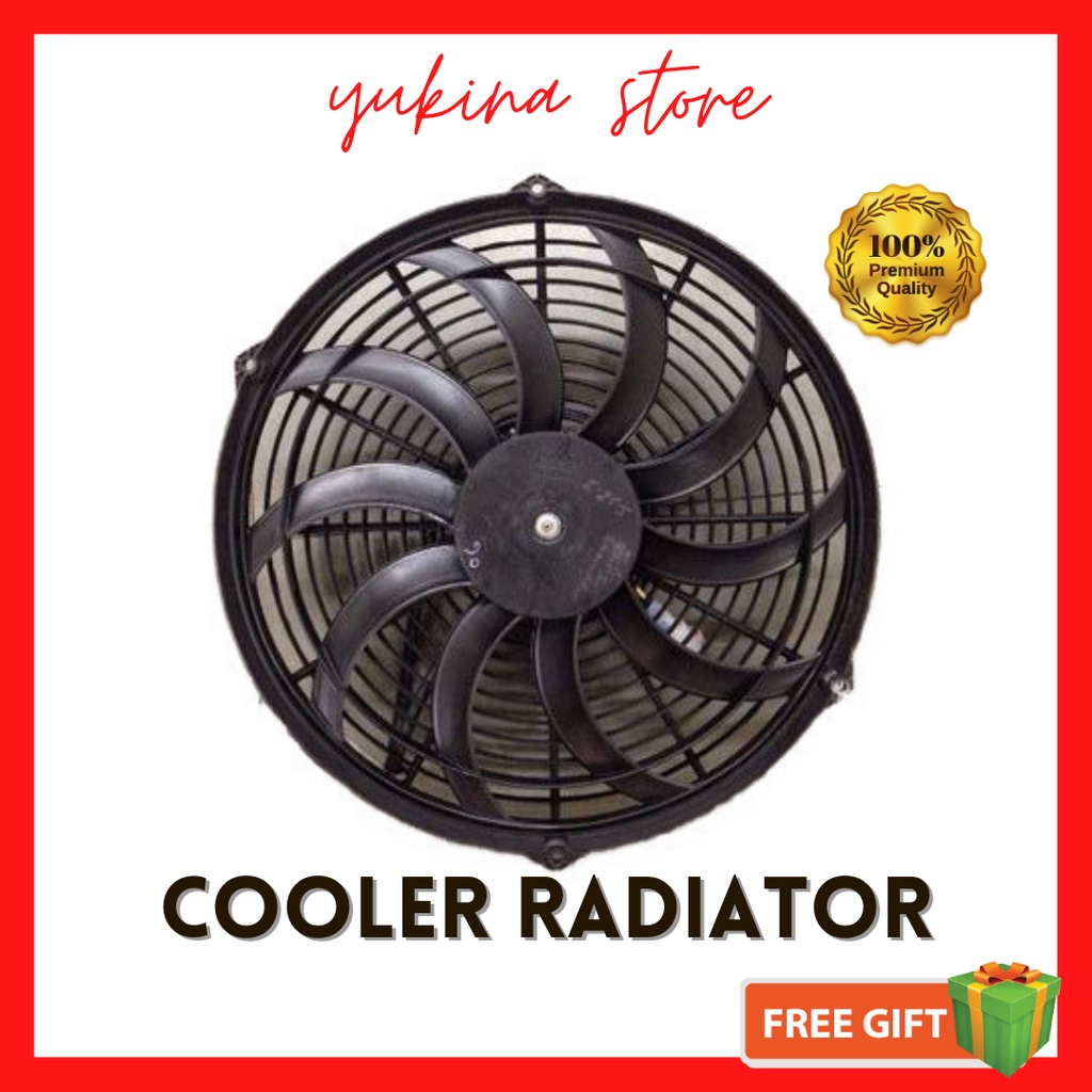 RACING High Speed Car Condenser Fan Air Cond Cooling Cooler Radiator