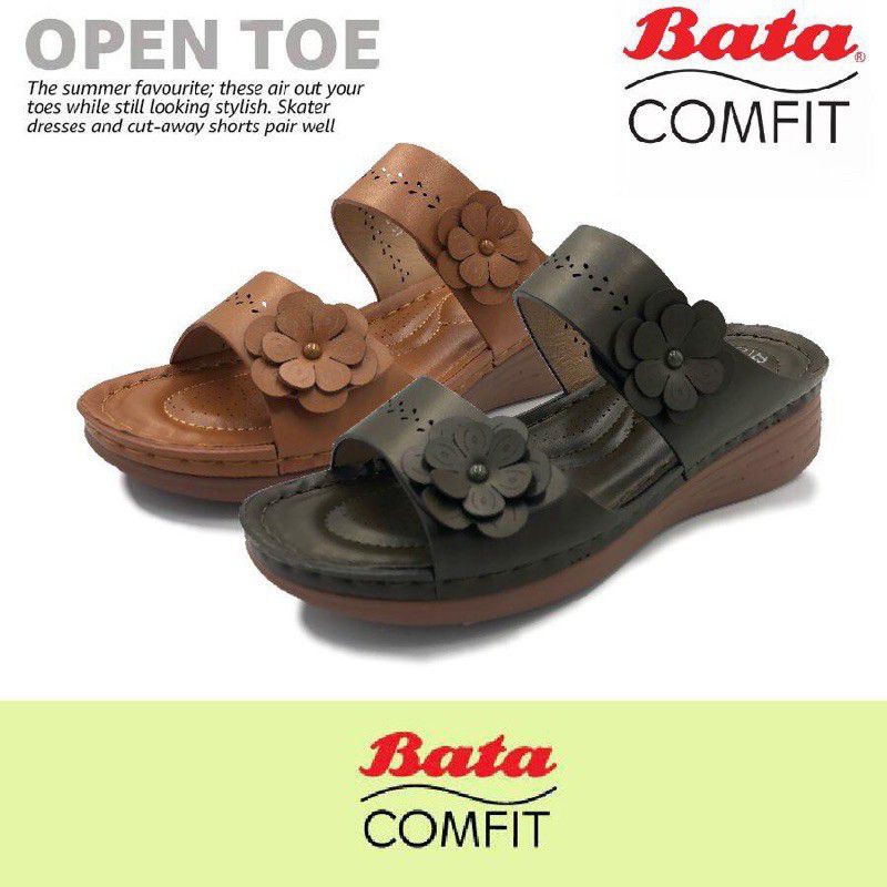 Bata Comfort Wedges Soft Bottom Sewing Sole Lighweight / Ladies