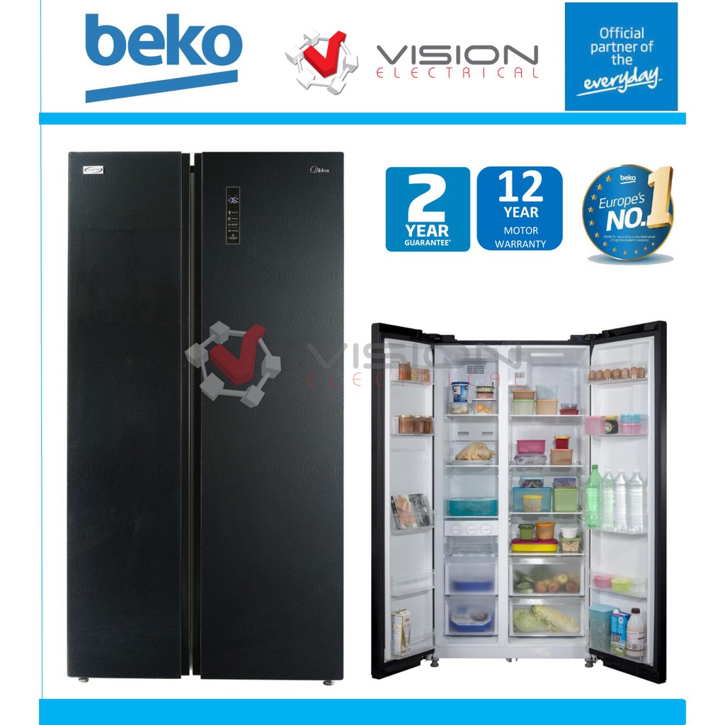 Beko 640L Side By Side Fridge GN163130ZGB With ProSmart™ Inverter Compressor + Free Gift ( Peti