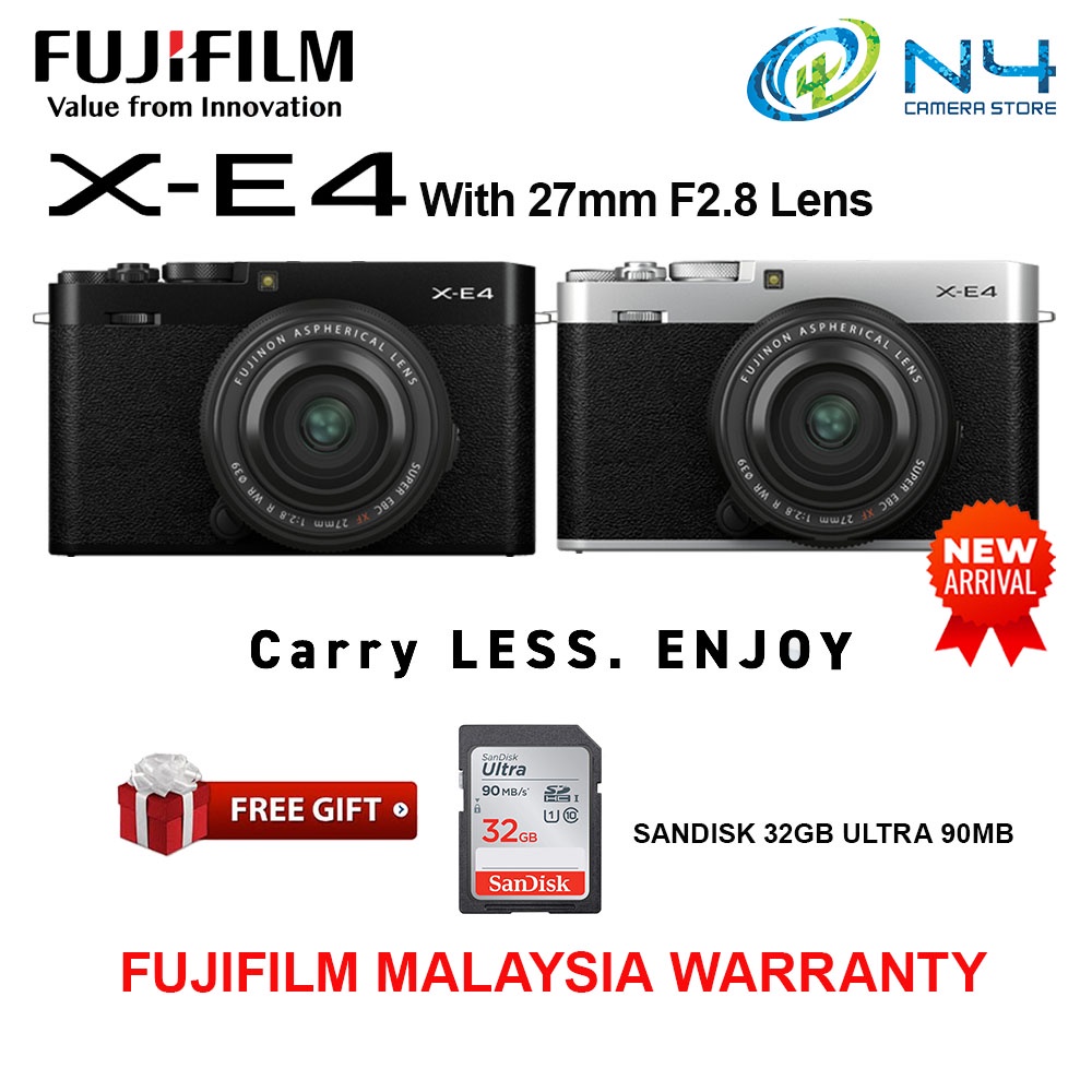 Fujifilm XE4 BODY/XE4 with 27mm G2.8 MKII Lens Shopee Malaysia