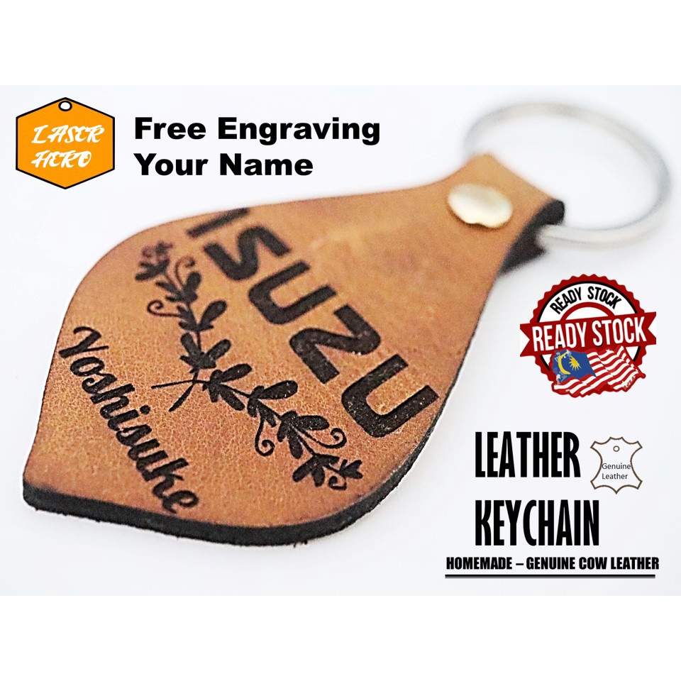 ISUZU Keychain Exclusive Genuine Leather Car Keychain Personalized Gift