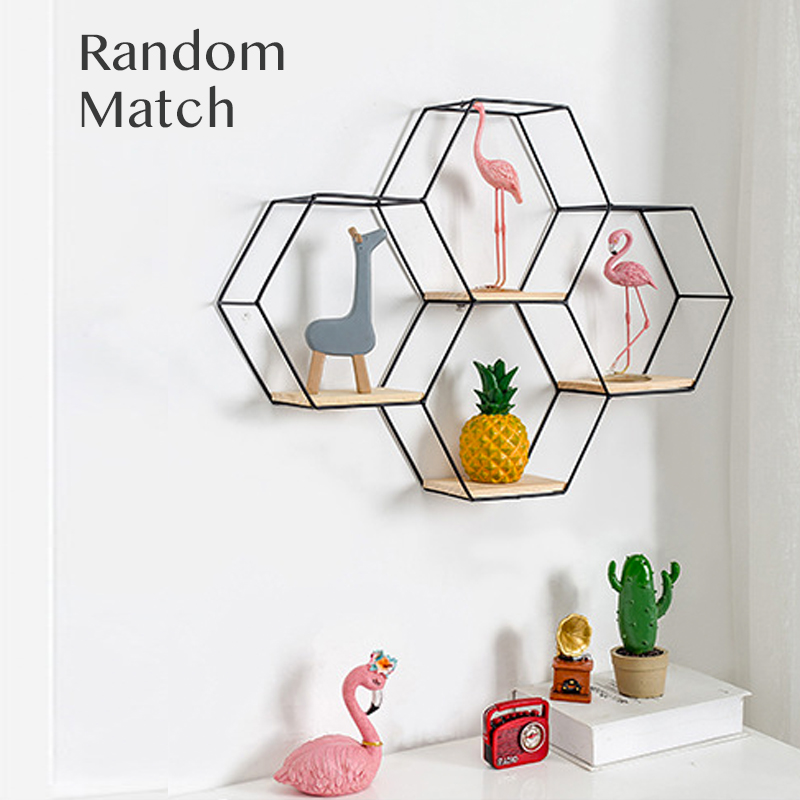 Ins style metal wall hang metal decor rack muji style decorative rack