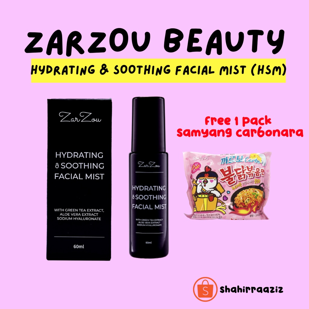 [READY STOCK] ZarZou Hydrating & Soothing Facial Mist (HSM) Shopee Malaysia
