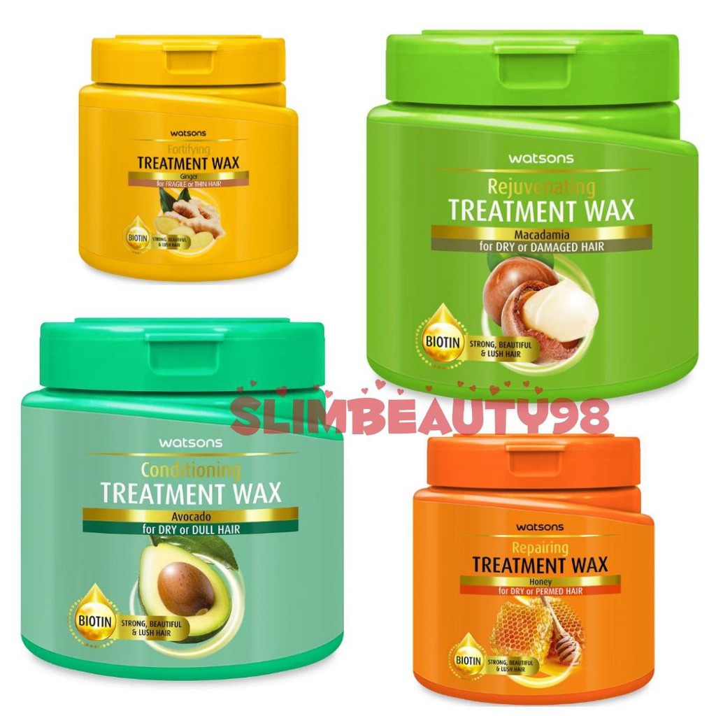 WATSONS Hair Treatment Wax 500ml ( Avocado / Macadamia / Ginger / Honey
