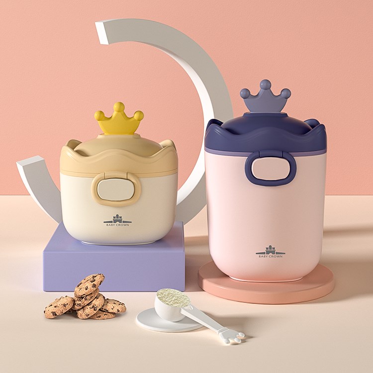 Portable milk powder dispenser container, milk snack container, which