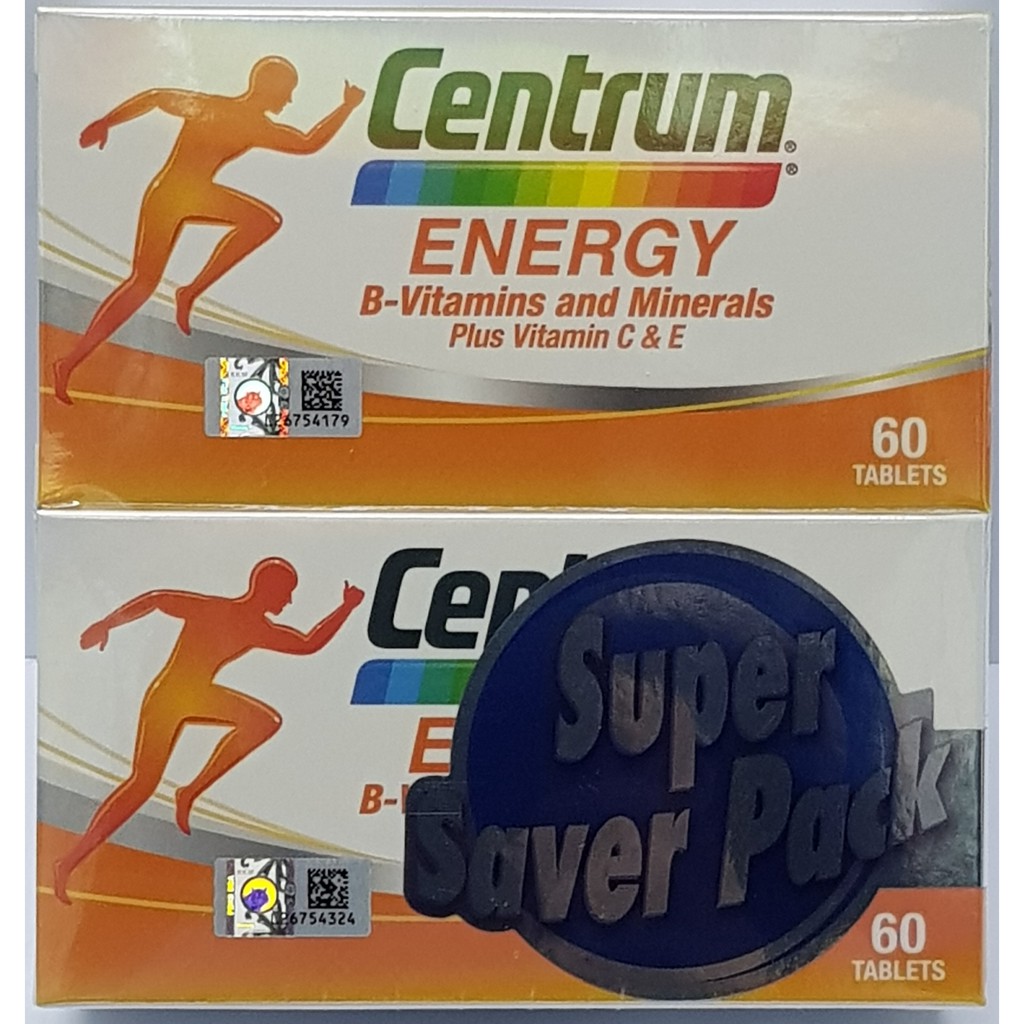 Centrum Energy BVitamins And Minerals Plus Vitamin C & E (60's / 60
