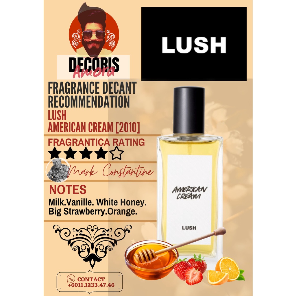 Lush American Cream Perfume Decant Shopee Malaysia