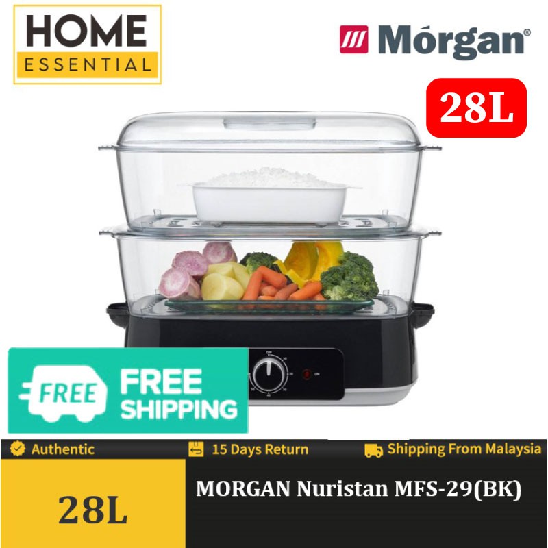28L 2 Tier Nutristeam Food Steamer MFS29 (BK) / MFS29 (WH