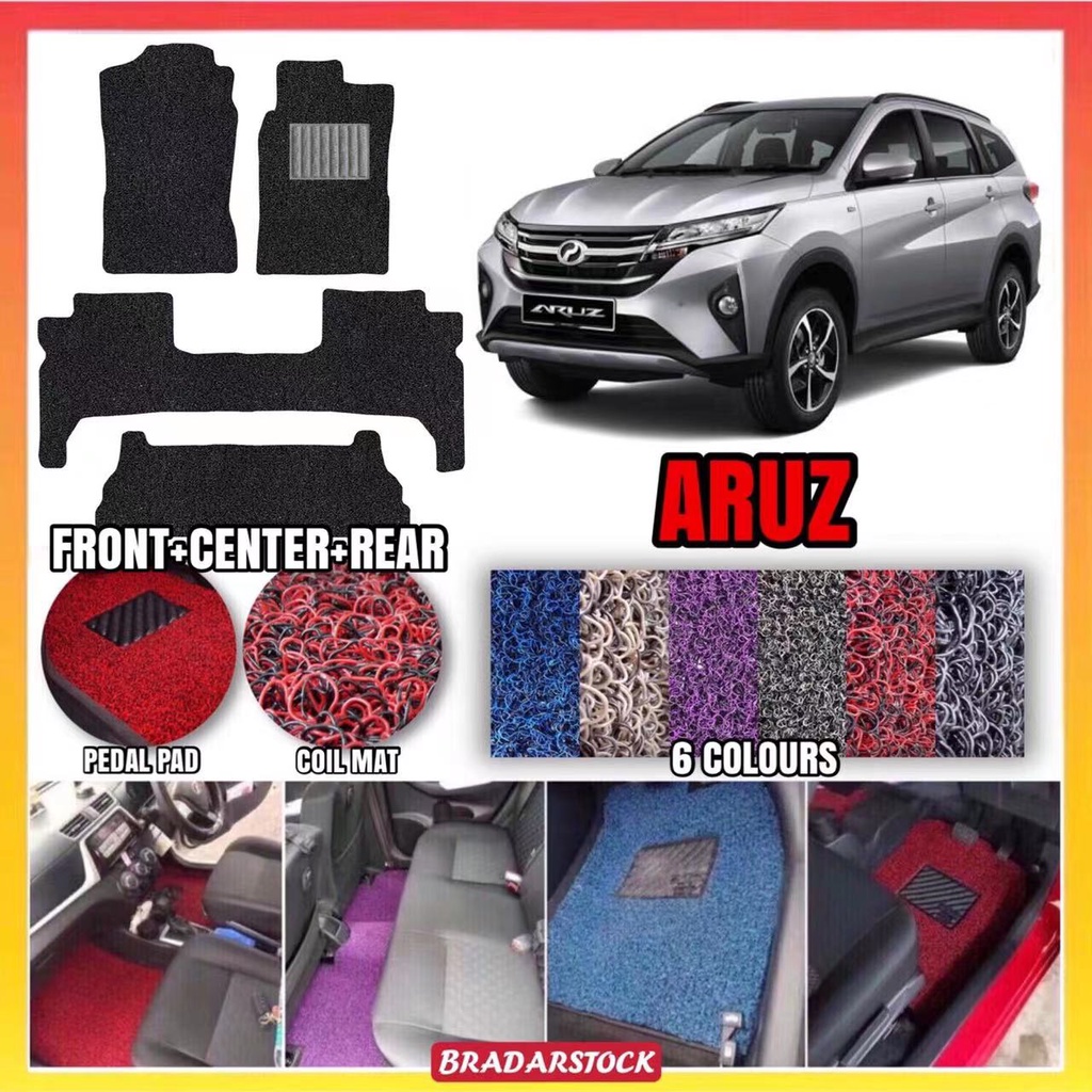 PERODUA ARUZ CARPET (Full Set) For Perodua Aruz 12MM/18MM Car Carpet