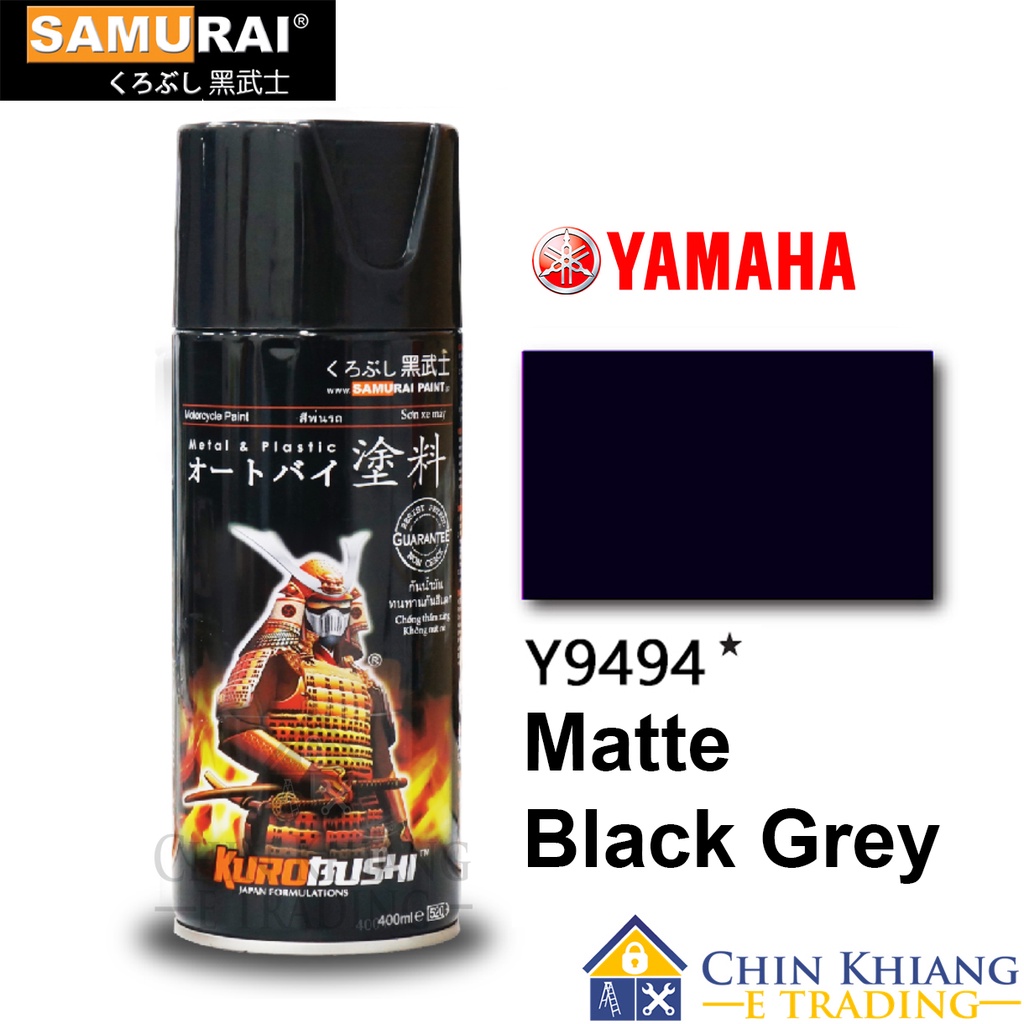 Samurai Y9494 Yamaha Matte Black Grey Spray Paint 400ml Shopee Malaysia