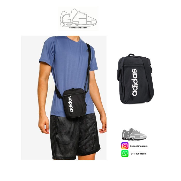 {100 AUTHENTIC} ADIDAS LINEAR CORE CROSSBODY BAG BLACK (READY STOCK) Shopee Malaysia