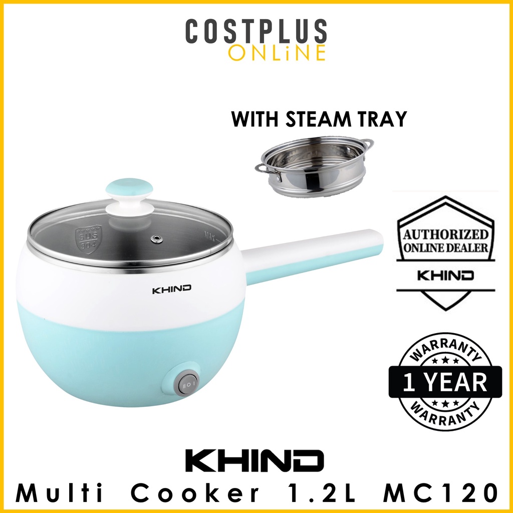 Khind Mini Multi Cooker 1.2L MC120 / MC12S Stainless Steel with Rice