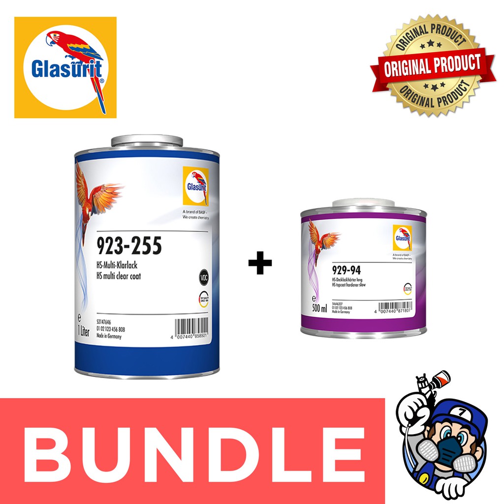 GLASURIT Clear Coat Set 923255 HS Multi Clear(1L) + 92994 HS