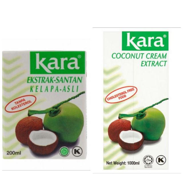 Santan kelapa Kara 200ml/1 liter Shopee Malaysia
