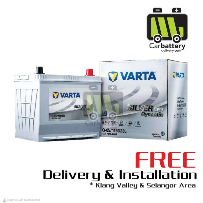 Varta Q85 115D23L Start Stop Car Battery Mazda 2,3,6Mazda CX3, CX5