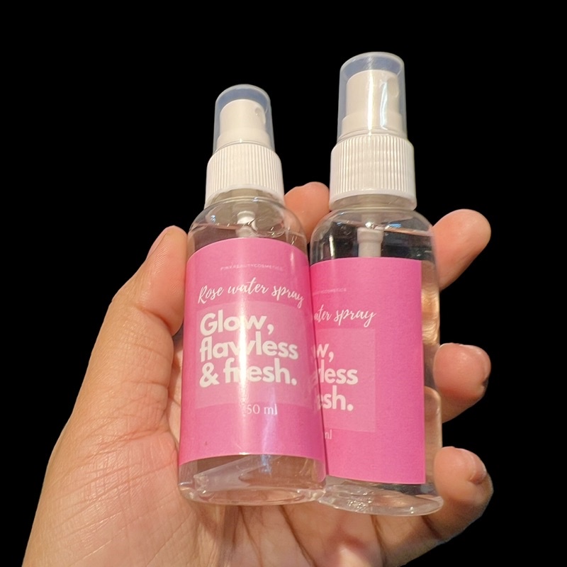 Rose water face mist glowing flawless & fresh skin spray 50 ml Shopee
