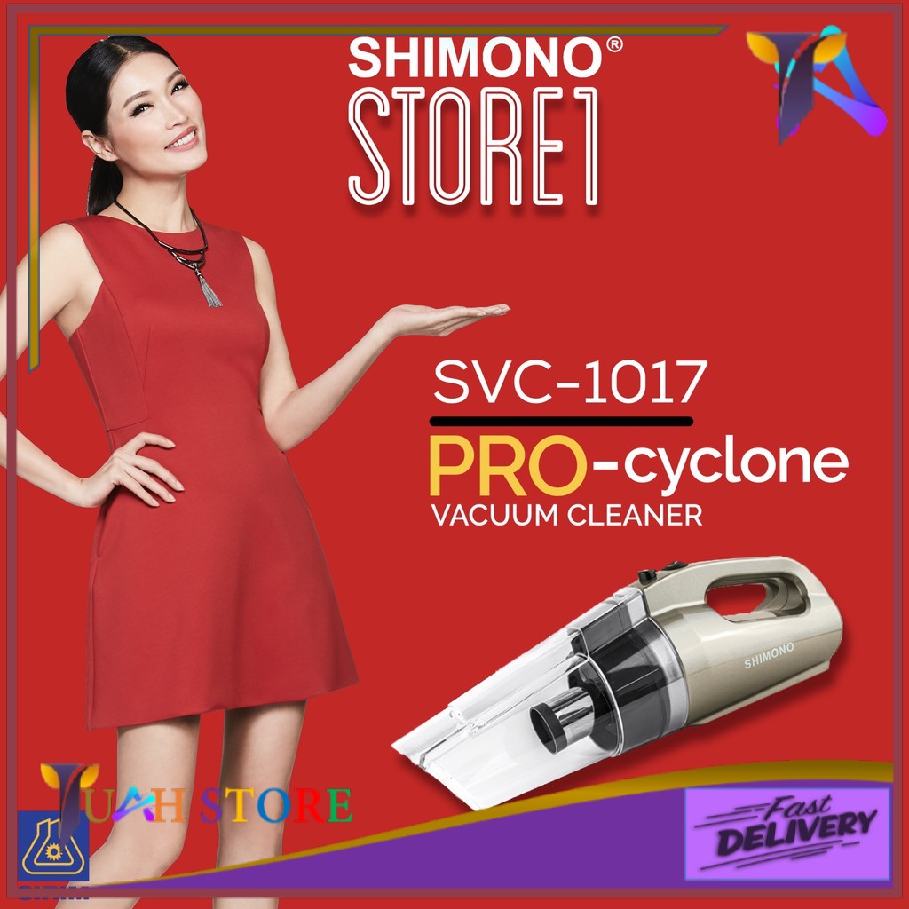 SHIMONO SVC1017 Corded Vacuum Pro Cyclone Handheld Anti Dust Mites Bed