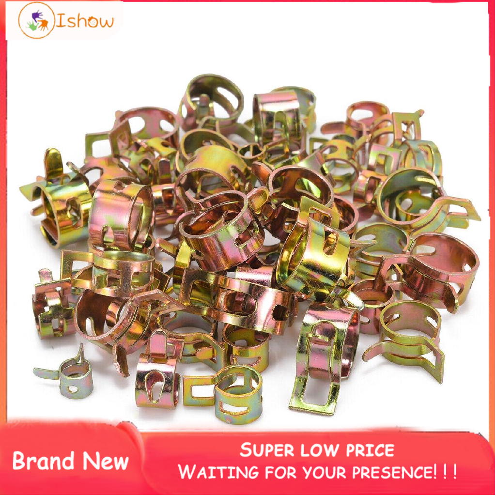 80Pcs Strong Spring Clip Hose Clamps For Holding Tight On Fuel/Vauum