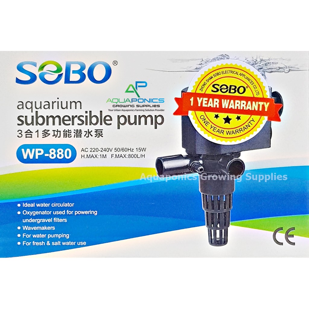 SOBO WP880 15W Aquarium Submersible 3in1 Multifunction Power Head Top