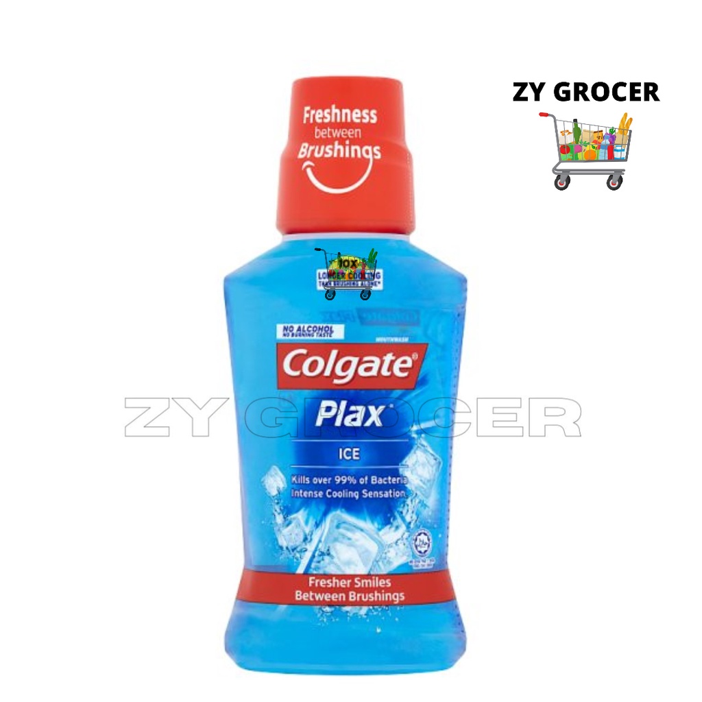 [KILLS OVER 99.9 BACTERIA]COLGATE PLAX ICE MOUTHWASH 250ML Shopee