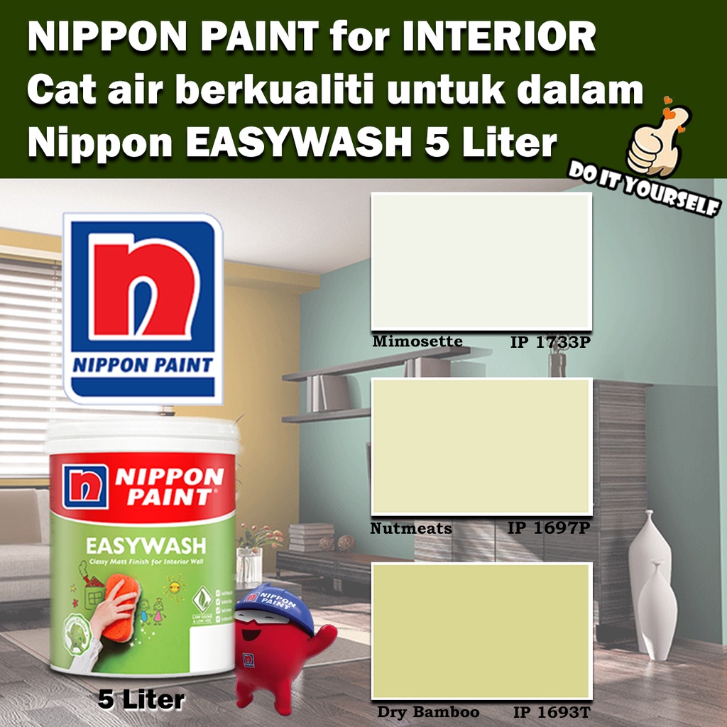 Nippon Paint EasyWash Interior collection 5 Liter Mimosette 1733P