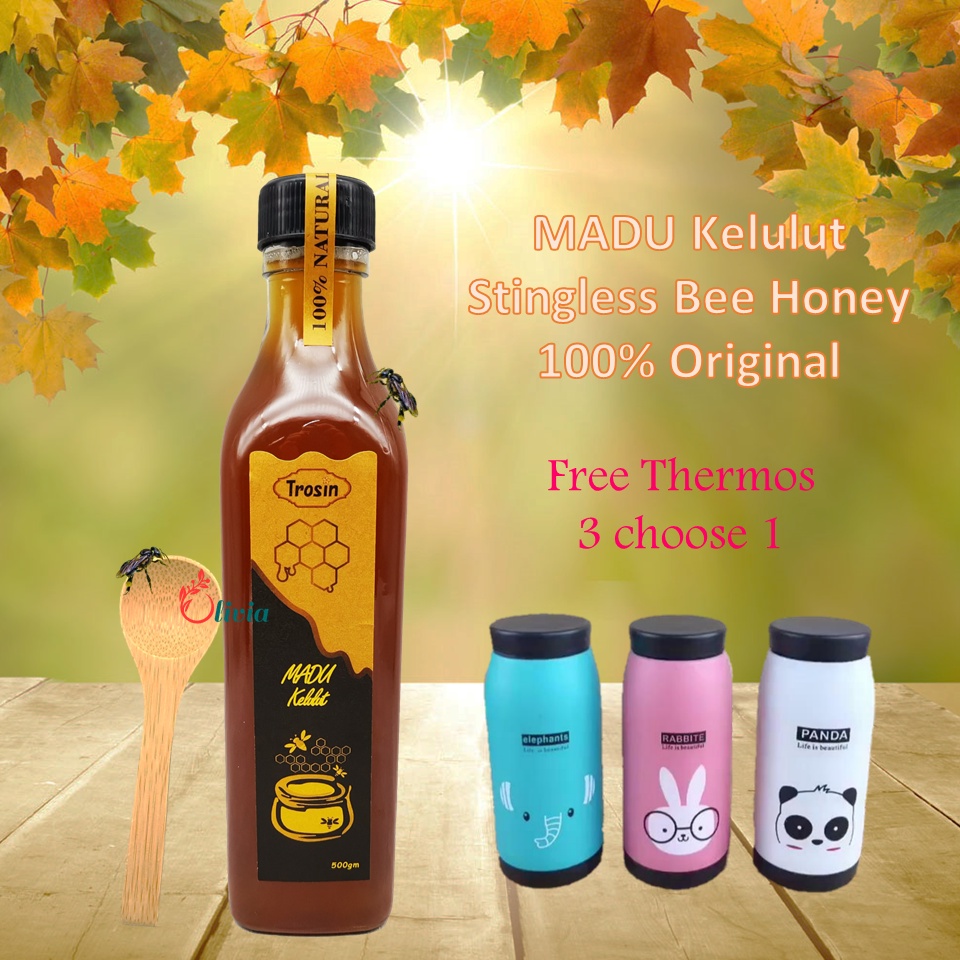 Madu kelulut 100 asli 500gm (FREE THERMOS) Shopee Malaysia