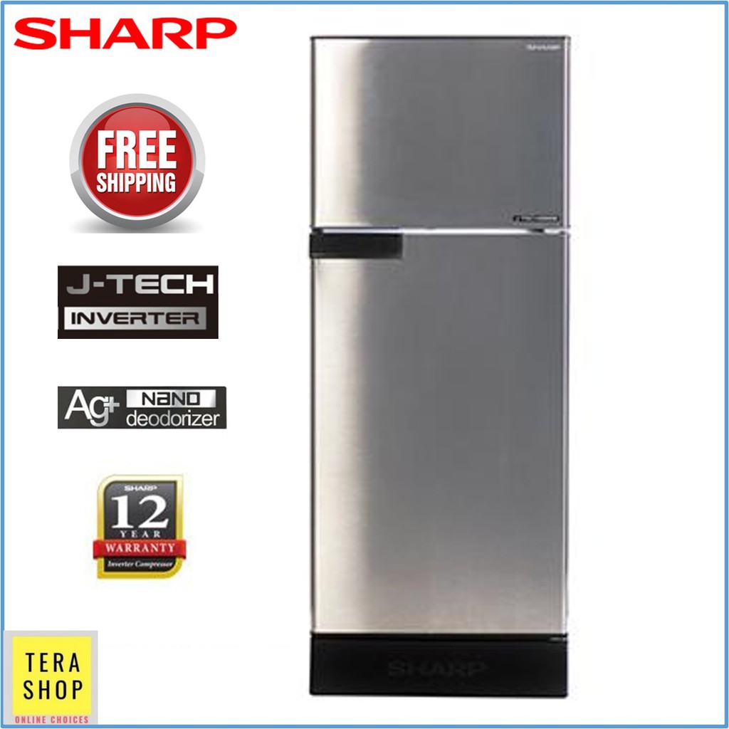 Sharp SJ209MS Refrigerator 190L J Tech Inverter Fridge Peti Sejuk