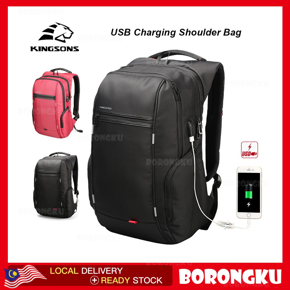 BORONGKU KINGSONS Unisex Anti Theft Travel Laptop Backpack Bag 15.6