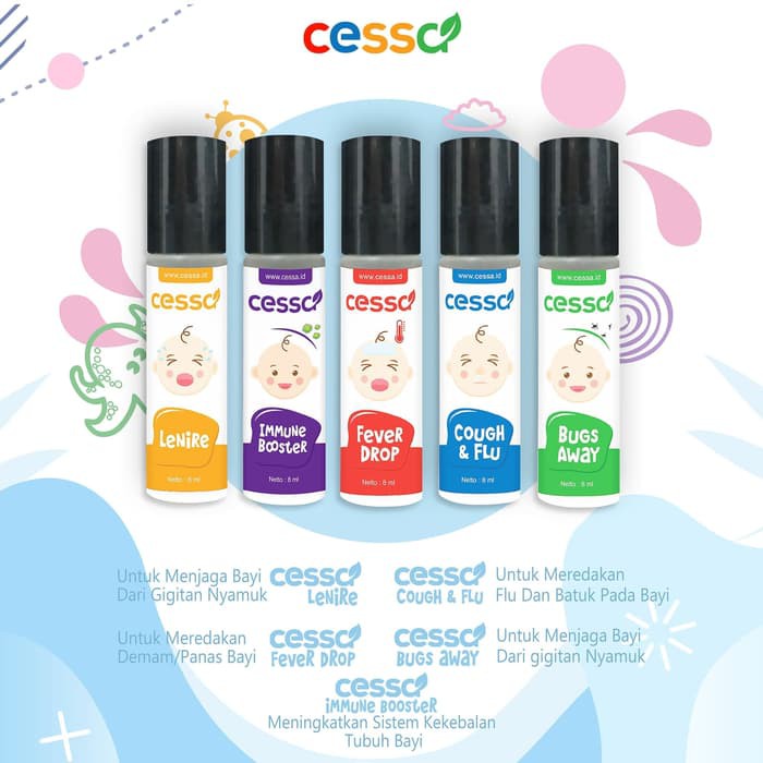 Cheerful Cessa Baby Package (Fever Drop, Cough n Flu, Lenire, Bugs Away