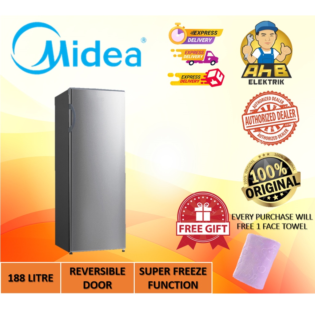 MIDEA MUF208SD Upright Freezer( 188L ) Shopee Malaysia