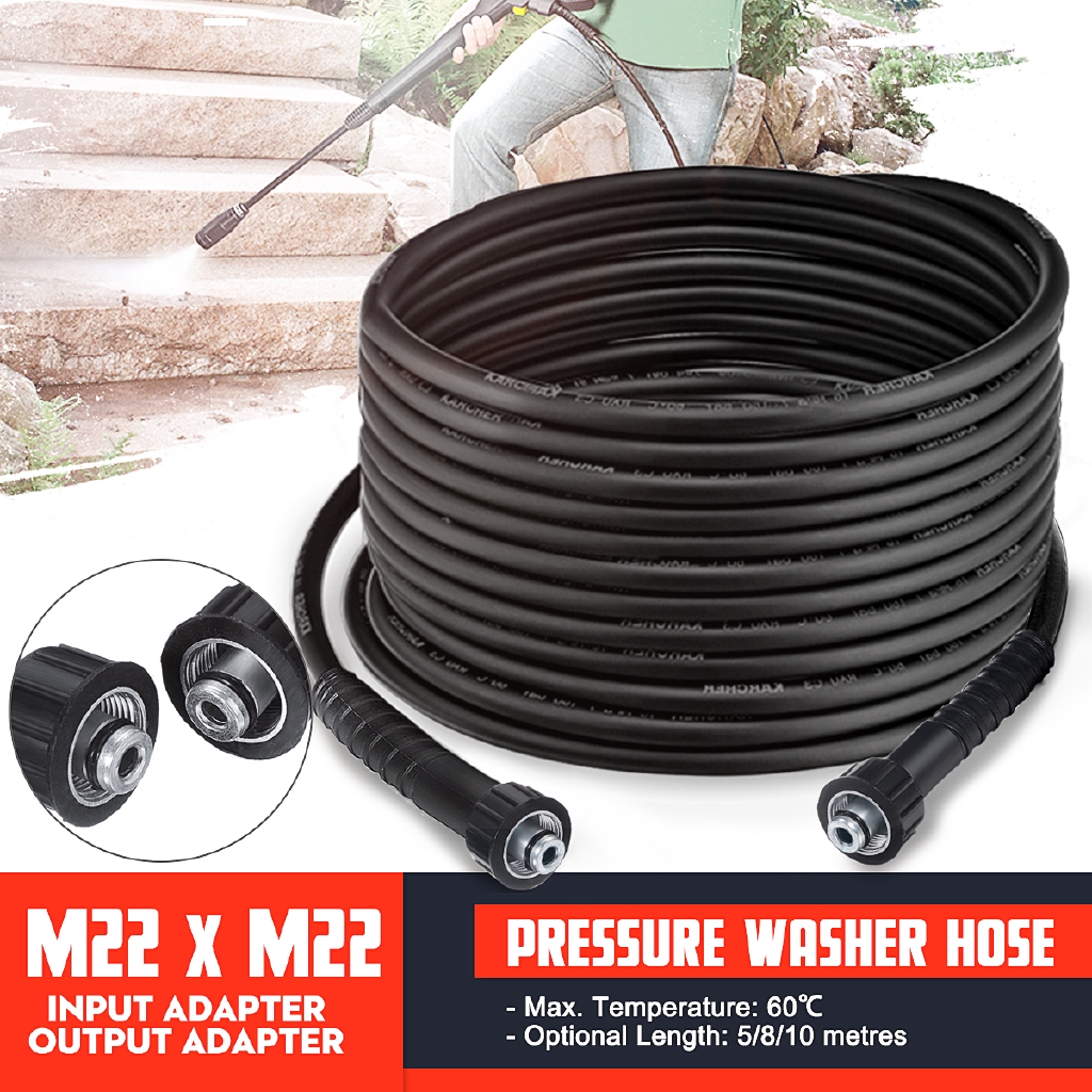 5/8/10M High Pressure Washer Sewer Drain Cleaning Hose M22 F For Trigger Shopee Malaysia