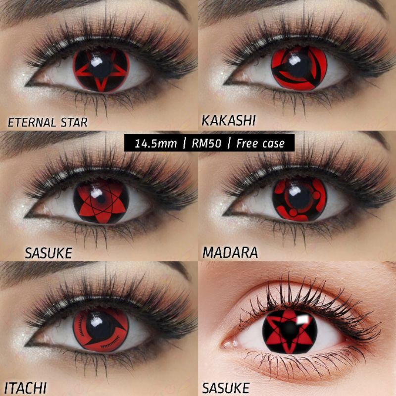 READY STOCK MALAYSIA Naruto Sharingan Sasuke Cosplay lens
