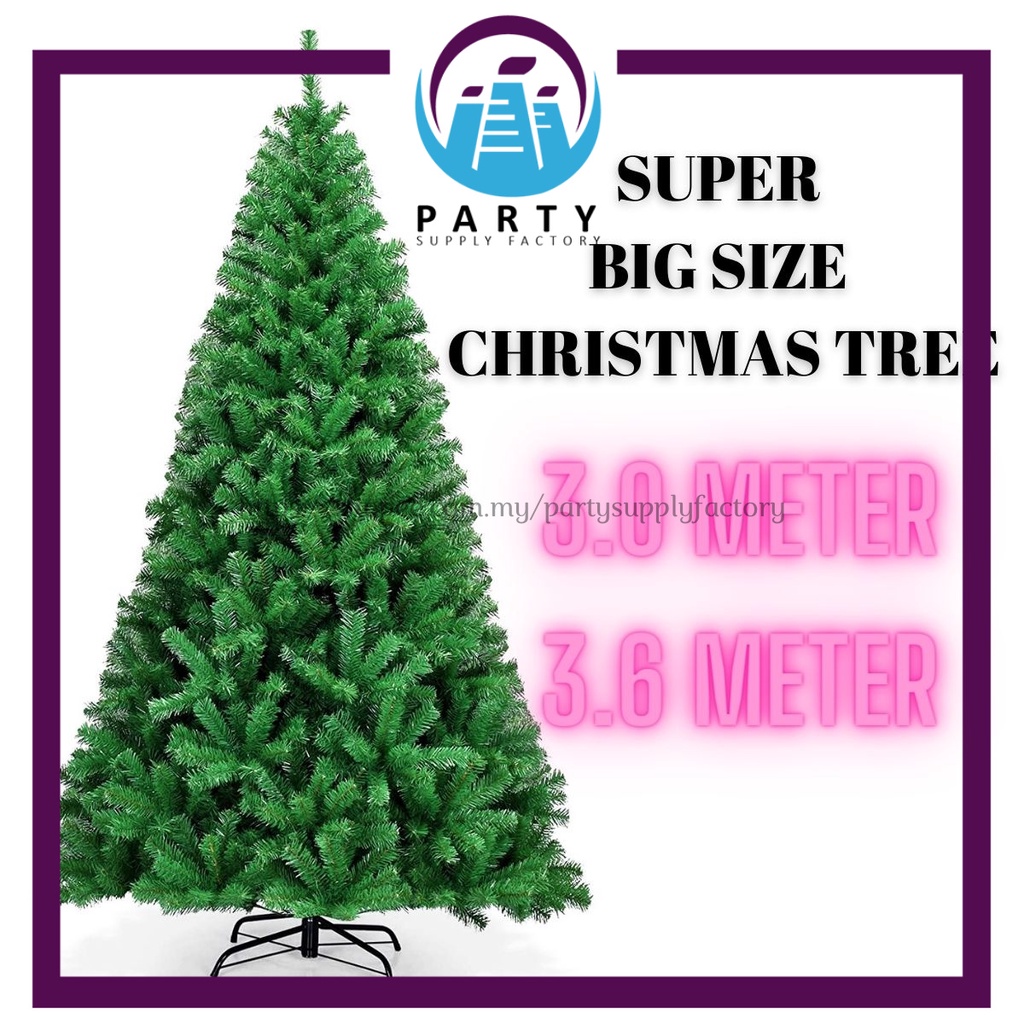 Supersize 3.6 Meter / 3 Meter Tall Christmas Tree with Heavy Leaves For Christmas Tree