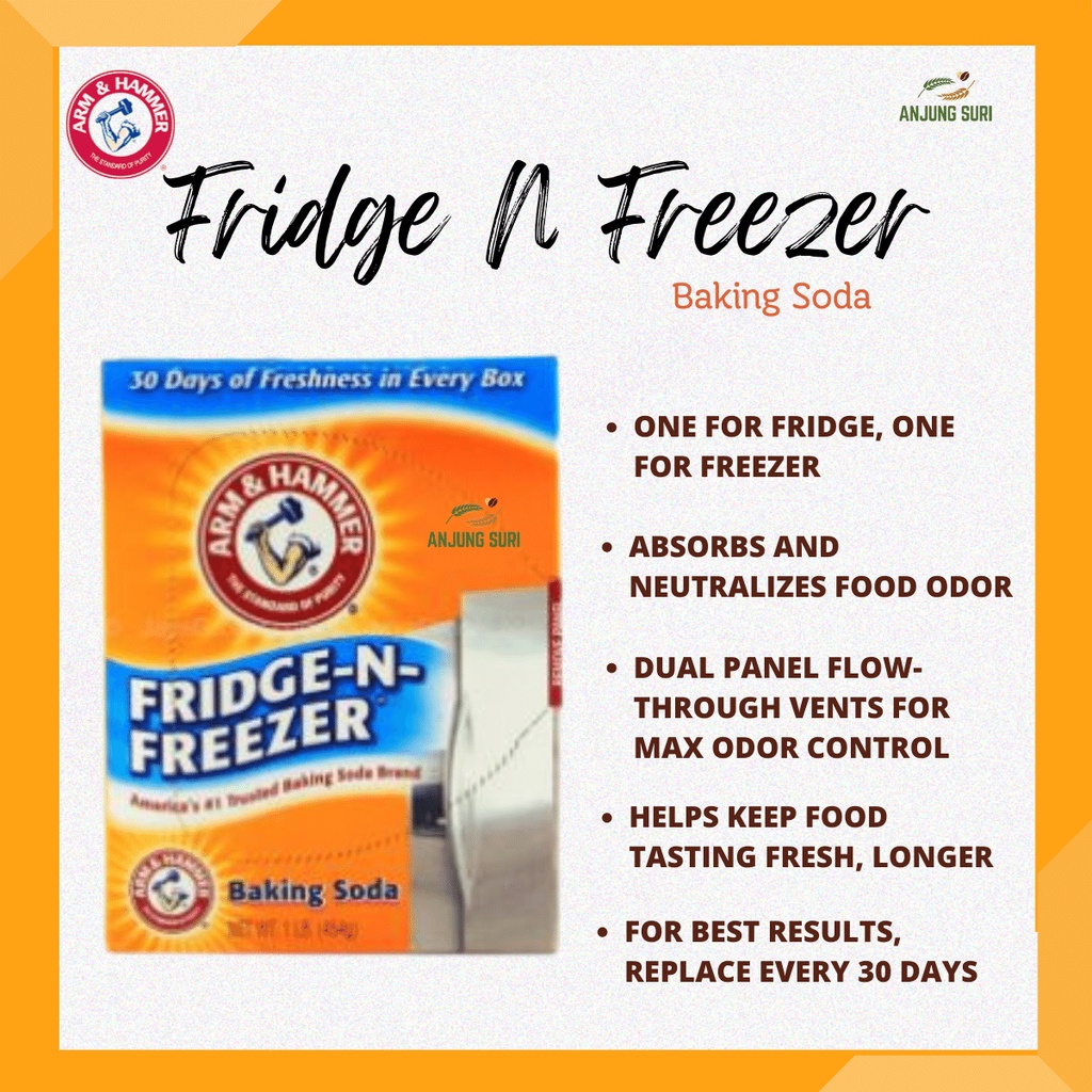 Arm & Hammer Baking Soda Fridge N Freezer Penghilang Bau Dalam Peti