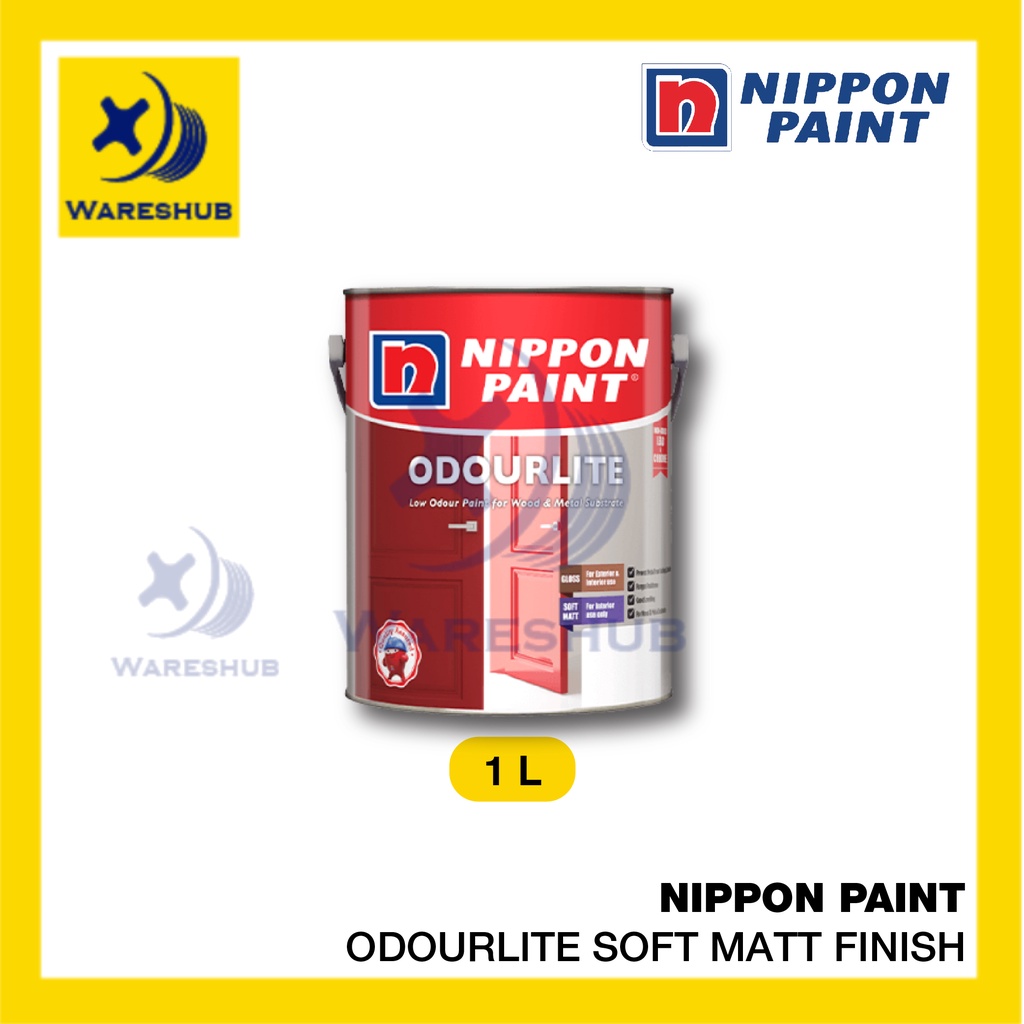 Nippon Paint 1L Odourlite Soft Matt Finishing Paint Wood And Metal