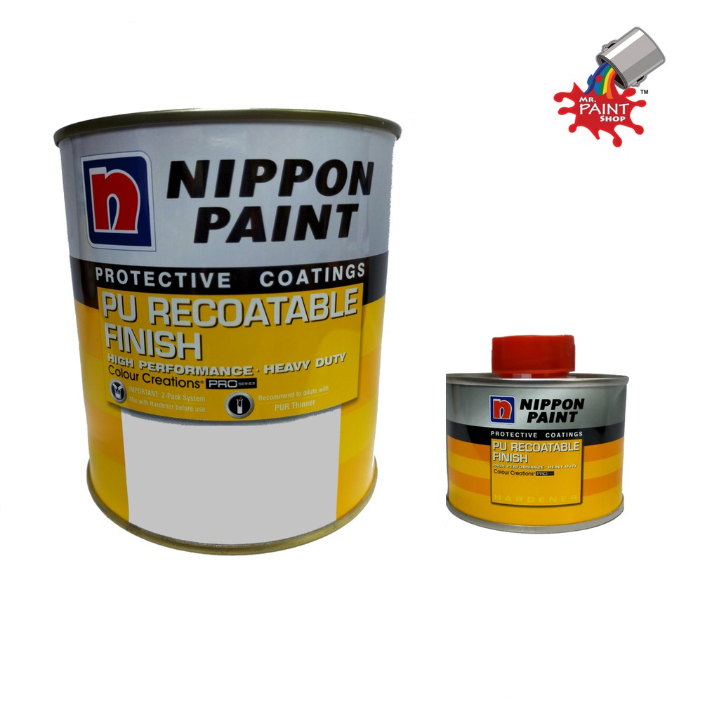 1L SET NIPPON PAINT PU RECOATABLE FINISH (GLOSS) (+ HARDENER) BS22D45