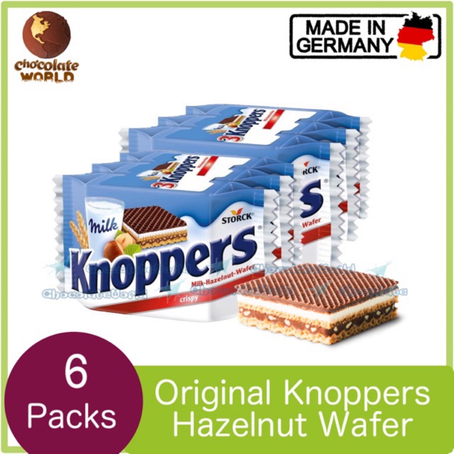 Storck Knoppers Hazelnut Chocolate Crispy Wafer 25g X 6 (Made in Germany) Shopee Malaysia