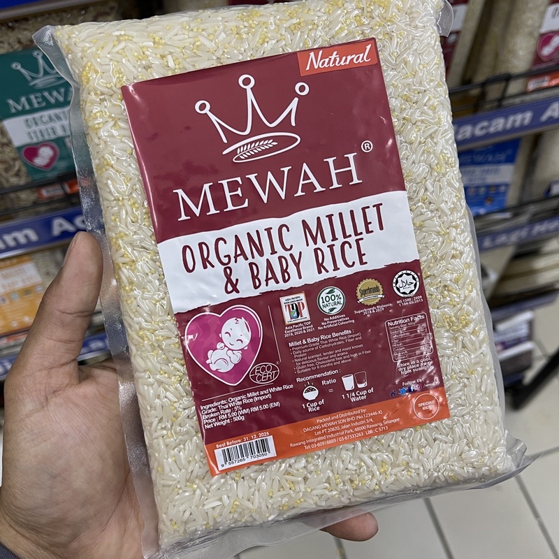 Natural Organic Baby Rice & Millet 500g Shopee Malaysia