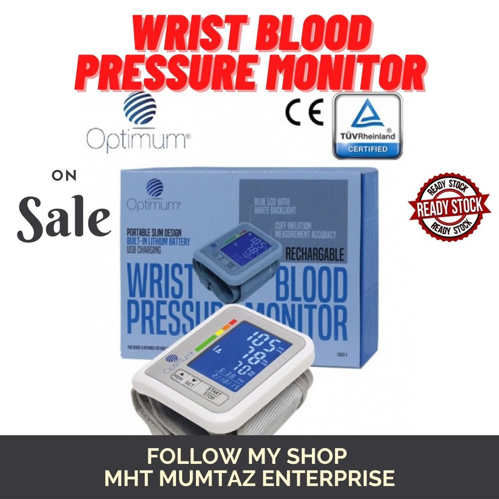 (HOT ITEM) Rechargeabla Wrist Blood Pressure Monitor Checker Cek