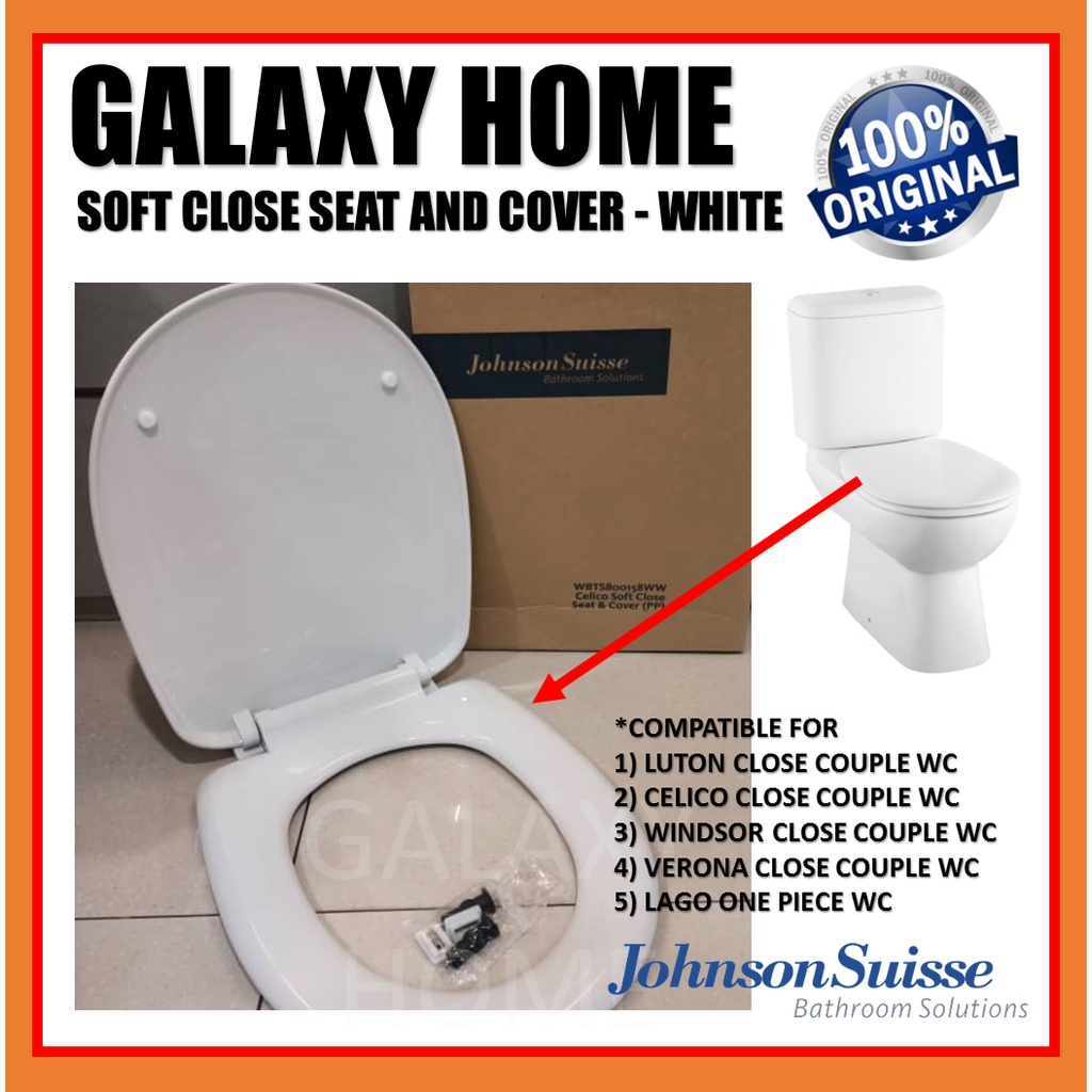 Johnson Suisse WBTS800158WW Replacement Toilet Seat & Cover (SOFT CLOSE