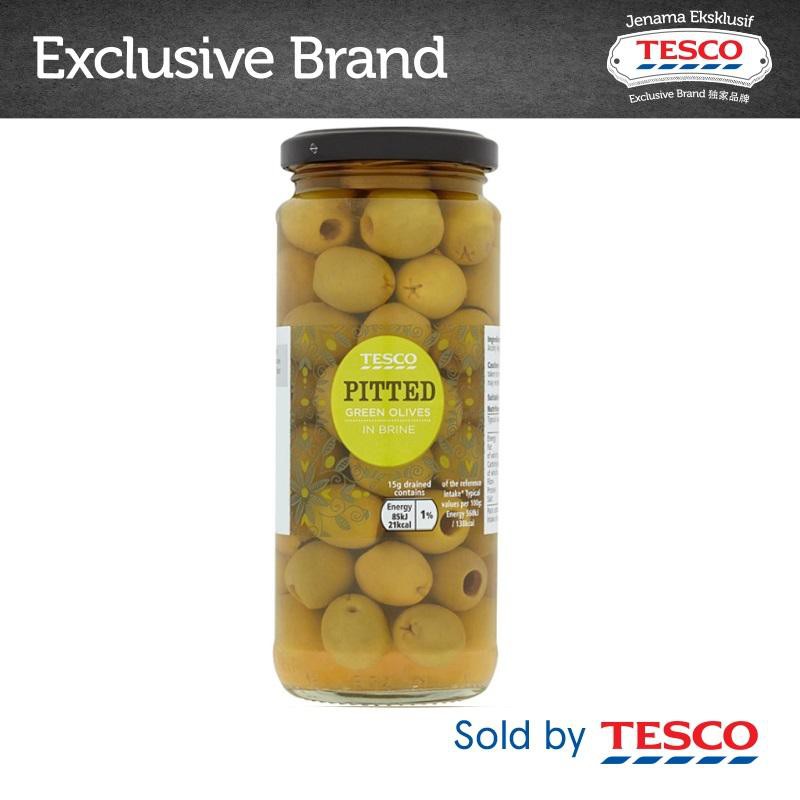 Tesco Pitted Green Olives In Brine (340g) Shopee Malaysia