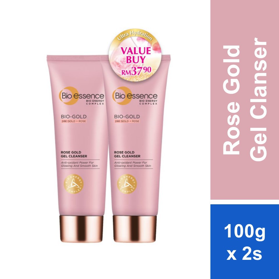 Bioessence BioGold Rose Gold Cleanser 100g x 2 [Twin Pack] Shopee
