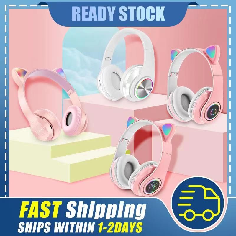 Stock In Malaysia cat ear headphone wireless headphone wireless