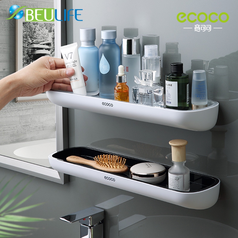 ECOCO Bathroom Wall Shelf Rack for Shampoo Shower Gel Skin Care Easy