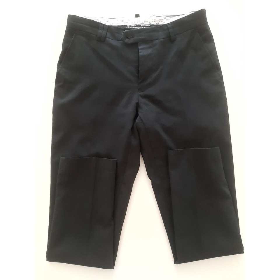 ADORABLE BLACK MEN SKINNY CROPPED PANTS TROUSERS W30 SELUAR KERJA